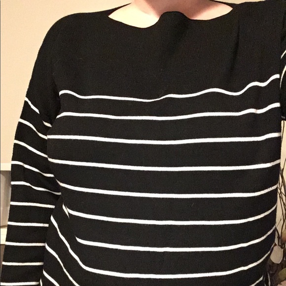 H&M Black and White Fine Knit Sweater Size M - Picture 3 of 7